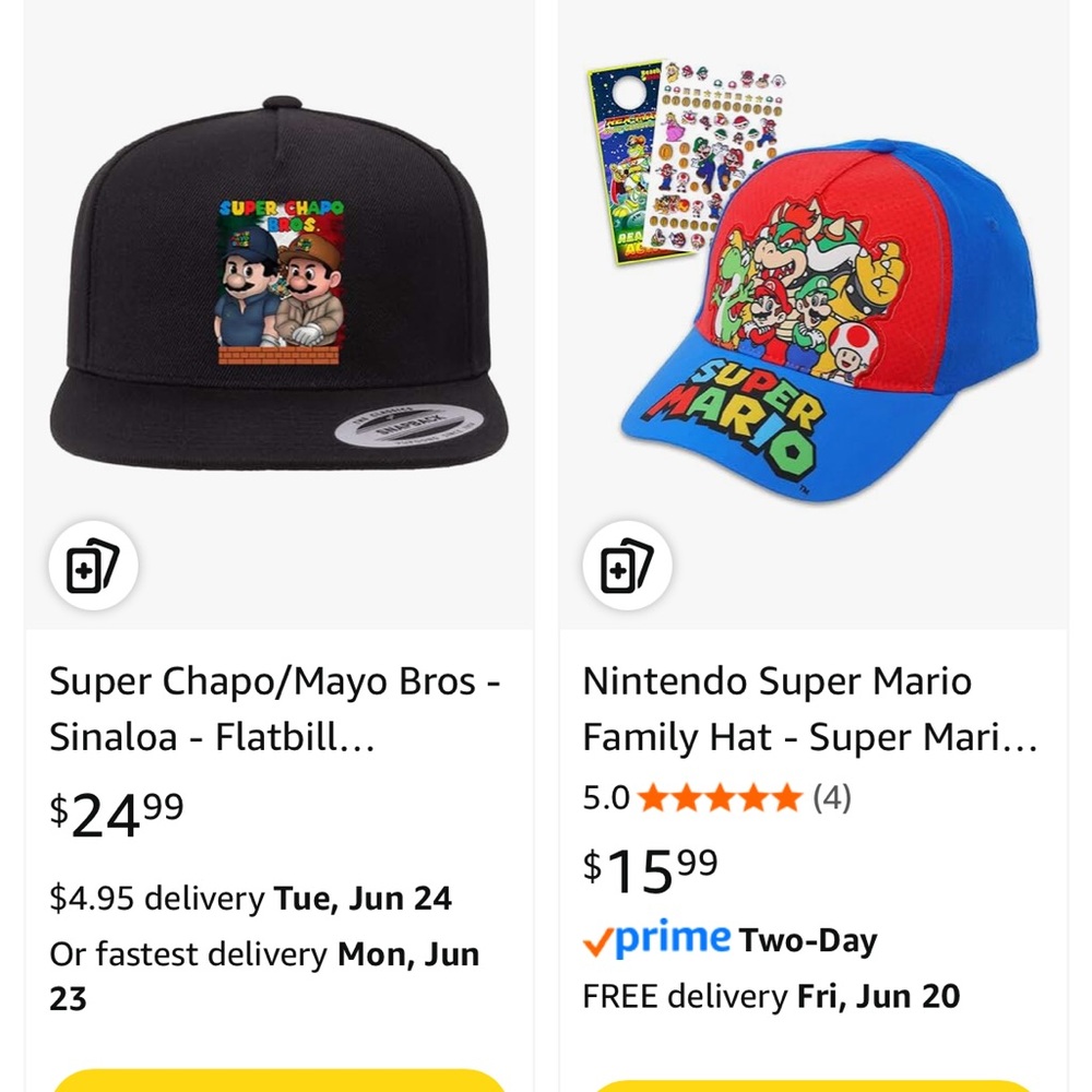 💕 $8 Bundled NWT Nintendo Super Mario Black Hat with Multicolor Text - Picture 6 of 7